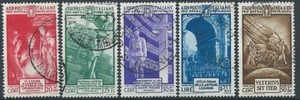 1935 REGNO USATO MILIZIA CON POSTA AEREA 5 VALORI - ED465 - Picture 1 of 1