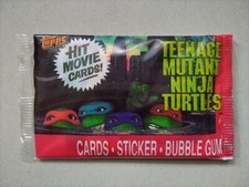 teenage mutant ninja turtles topps trading cards 1 unopened gum pack  UK 1990