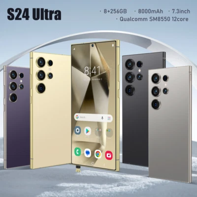 S24 Ultra 5G Smartphone 7.3" Factory Unlocked Android Cellphones Dual SIM 8+256G - Image 1 of 4