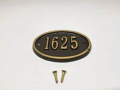 Mini placa de dirección horizontal Whitehall #1625 letrero de aluminio fundido dorado sobre marrón Foto 1 de 4