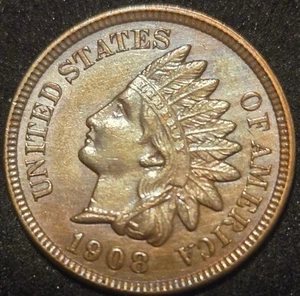 Centavo cabeza india 1908 - sin circular RD/BN SUTIL BONITO TONO - ENVÍO GRATUITO - Imagen 1 de 3