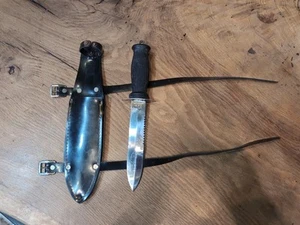 Vintage SCUBA Tauchermesser C.I. 565 Edelstahl Japan + Scheide - 70er Jahre - Bild 1 von 10