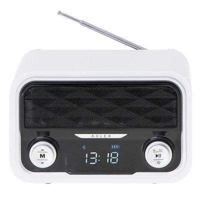 Radio Bluetooth Adler 1800 mAh FM AUX USB SD MP3 AD 1185 - Imagen 1 de 4