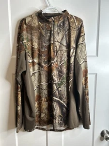 Realtree Men’s 2XL 1/4 Zip Pullover Camouflage Hunting Outdoors 6351 - Picture 1 of 8