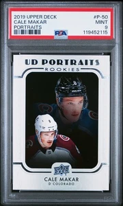 Cale Makar Rookie Portraits PSA 9 Avalanche - Imagen 1 de 2