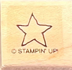 STERNENSCHABLONE NACHTHIMMEL Zeichnen Stampin' Up! Holz Reittier Patriotischer Gummistempel - Bild 1 von 3