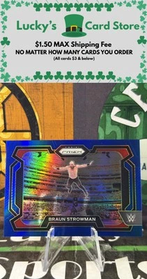 2024 Panini Prizm WWE #6 Braun Strowman Blue Prizms #/199 - Image 1 of 2
