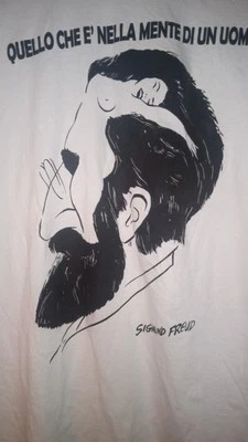 Camiseta Sigmund Freud Vintage XXL QUELLO CHE E' NELLA MENTE DI UN UOMO Foto 1 de 4