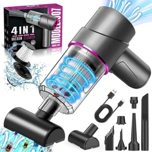 4-in-1 12000Pa Strong Suction Cordless Handheld Car Vacuum Cleaner, 5000mAh B... - Picture 1 of 7