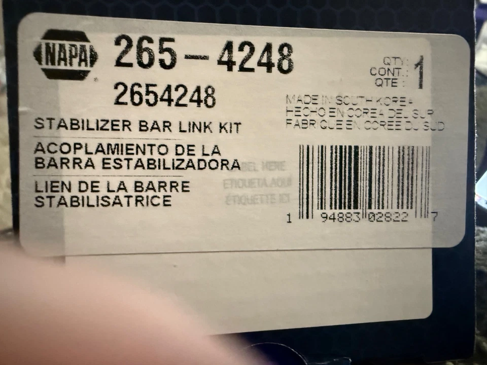 NAPA 265-4248 Suspension Stabilizer Bar Link Kit - Image 1 of 1