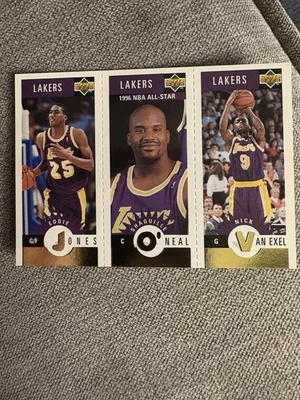 Shaquille O’Neal 1997 Upper Deck Eddie Jones Nick Van Exel L2 dorado Foto 1 de 4