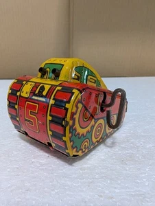 Tin Wind-Up Toy MARX Turnover Tank Car F/S FEDEX - Picture 1 of 11