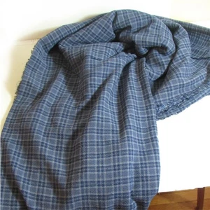 Cotton Check 3-3/4 Yards x 54" Wide Couture Fabric Textured Drape Lightweight - Picture 1 of 6