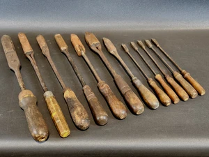 Antique Copper Soldering Irons with Wood Handles (lot of 12) - Picture 1 of 7