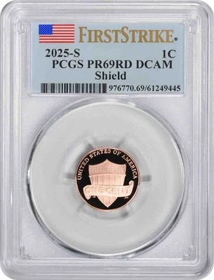 2025-S Lincoln Cent PR69RD DCAM First Strike PCGS - Image 1 of 2