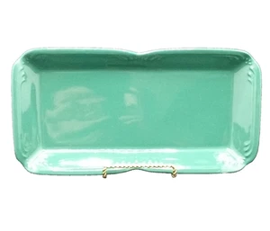 Pfaltzgraff Green TRAY Serving Bread Tidbit WINTERBERRY Stoneware 11" Rectangle - Picture 1 of 4
