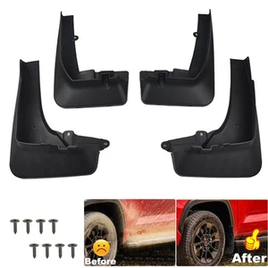 4Pcs Black Front & Rear Splash Guards Mud Flaps FOR 2019-2025 BMW X5 M Sport G05 - Picture 1 of 10