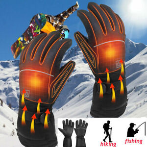 Winter Heated Gloves Electric Battery Powered Motorcycle Bike Skiing Hand Warmer