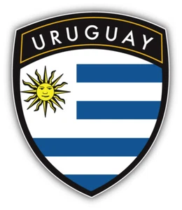 Adesivo decalcomania etichetta scudo bandiera Uruguay paraurti auto - ''TAGLIE'' - Foto 1 di 1
