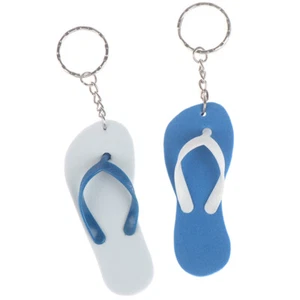 2Pcs Boat Floating Keychain Buoyant Foam Flip Flops Shaped Key Floats Key R Y_vm - Picture 1 of 11