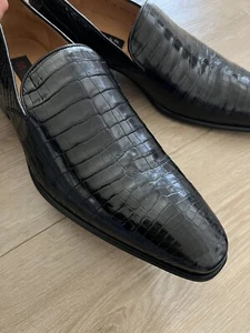 Mezlan Platinum Alligator Shoes 10 crocodile - Picture 1 of 15