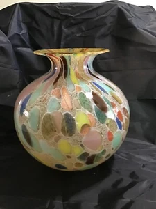 AZZURRA Maestri Vetrai Blown Art Glass Vase Italian made - Picture 1 of 9