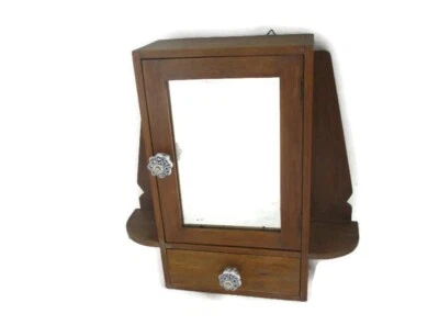 Apothecary Bathroom Medicine Kitchen Cabinet Art deco Wood Display Cabinet - Image 1 of 4