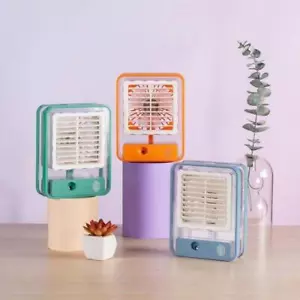 Electric Portable Water Misting Fan Rechargeable Desk Cooling Fan Mist Spray - Picture 1 of 11