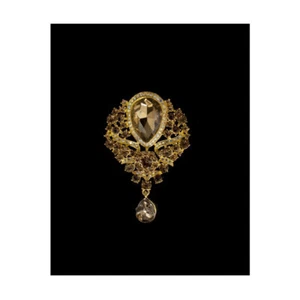 New formal Brooch Bow tie rhinestones Gold elegant wedding gift party prom - Picture 1 of 1