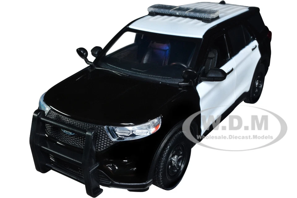 2022 Ford Explorer Police BUILDER KIT 1 24 Diecast Motormax BLACK 76988