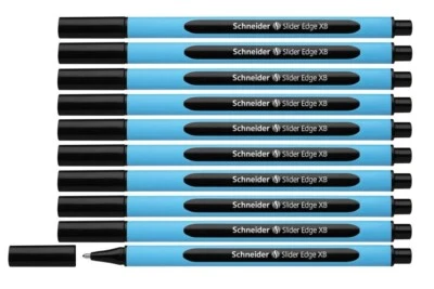 10x Schneider Slider Edge Kugelschreiber Gelschreiber Viscoglide XB, schwarz