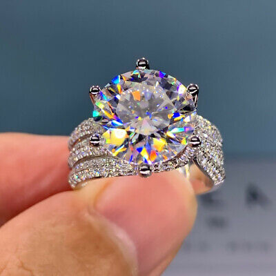 Fashion 925 Silver Filled Rings Cubic Zircon Women Wedding Jewelry Gift Sz 6-10 • 3.02€