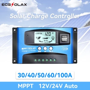 60Amp 12V/24V MPPT Solar Panel Regulator Charge Controller Auto Focus Tracking - Picture 1 of 17