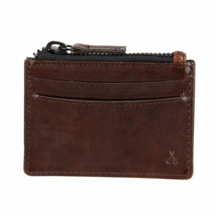 Funda billetera delgada de cuero con bloqueo RFID - marrón - Imagen 1 de 3
