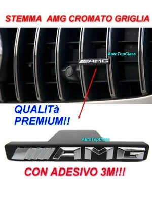 Logo Fregio Stemma Emblema Griglia Anteriore per MERCEDES AMG Classe CLA GLA E S
