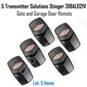 5 Transmitter Solutions Stinger 318ALD21V Gate and Garage Door Remote  - Picture 1 of 6