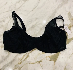 O.N.L.Y By Old Navy Bra 40DD Black Floral Lace Unlined Multiway Strap - Picture 1 of 10