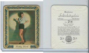G14-15-2b Garbaty, Modern Beauties, Black, 1937, #214 Betty Bird