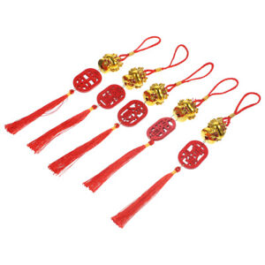  5 Chinese New Year Tassel Bonsai Charms Dragon Amulet for Wealth Success-SO