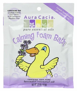 Aura Cacia Calming Lavender Foam Bath with Pure Essential Oils 2.5 oz Pack of 2 - Picture 1 of 3