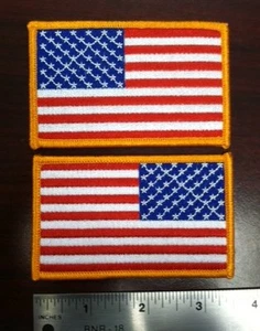 american flag patch left and right directions set of two patches 3.5" wide 2 pc - Picture 1 of 4