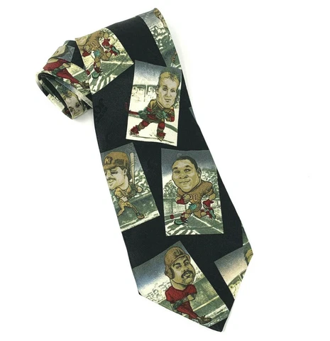 Bugatchi Uomo for Michael Jordan Black Necktie Sports Images SandersGretzky Silk Cover