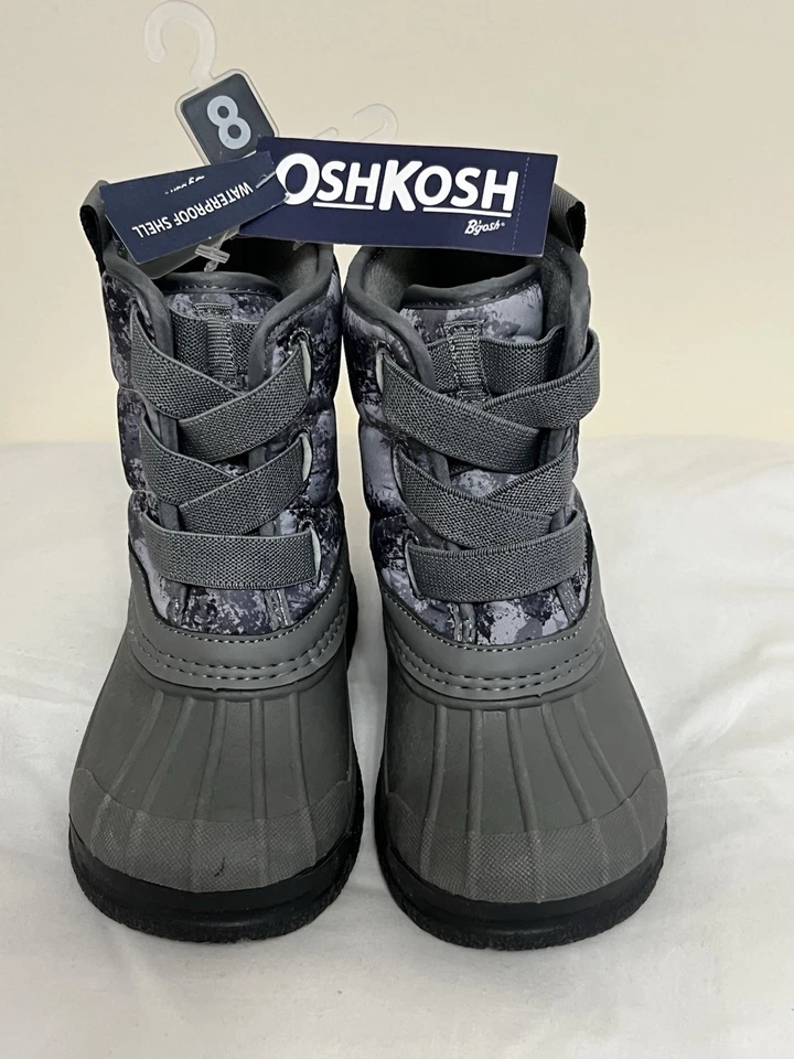 Oshkosh B'Gosh Niño Pequeño Ivan-B Botas Talla 8 Gris Multi Nuevo Impermeable Shell Zapatos Foto 1 de 4