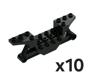 10x LEGO Black Vehicle Base 2 x 10 with 4 Pin Holes (Quad Bike Half) - 70682 - Picture 1 of 1