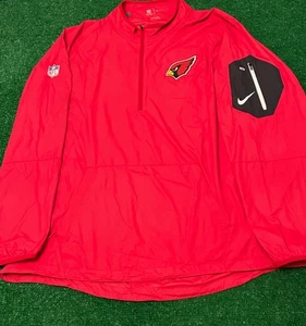 NIKE NFL ON FIELD ARIZONA CARDINALS LIGHTWEIGHT 1/4 ZIP WINDBREAKER MENS XXL - Picture 1 of 5