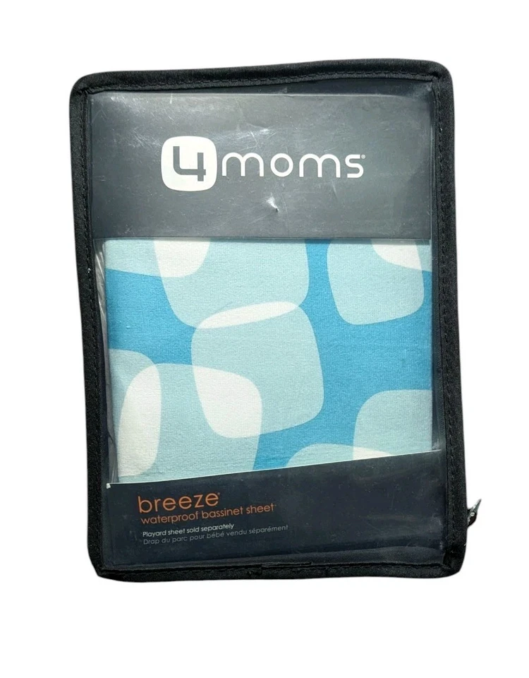4Moms Breeze Cuna Hoja Impermeable Azul y Blanco NUEVO Sellado Genuino OEM Foto 1 de 4