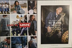 2017 - 2 PG PRINT AD - LEVI'S CELEBRATING 50 YEARS OF THE OG DENIM JACKET LEVI'S - Picture 1 of 1