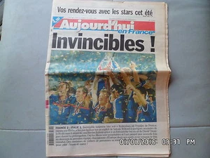 AUJOURD'HUI EN FRANCE 03/07/2000 INVINCIBLES Championnat d'Europe J19 - Picture 1 of 1