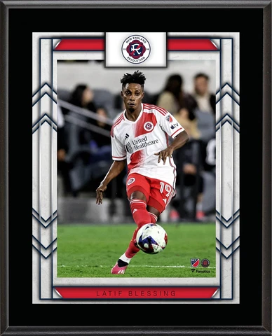 Latif Blessing New England Revolution 10.5" x 13" Sublimated Player Plaque Cover