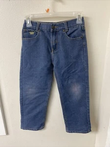 Red Ape Boys Jeans Embroidered Back Pocket Size 7 - Vintage Jeans - Picture 1 of 9